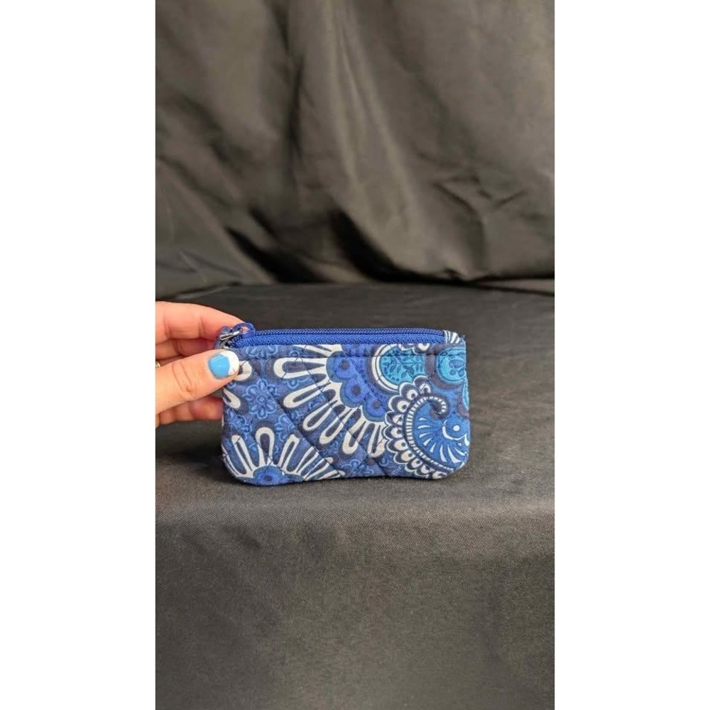 Vera Bradley ~ Quilted Cotton ~ Coin Purse Pouch ~ Blue Tapestry Retired Pattern - Picture 10 of 10